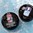MONTREAL, CANADA - DECEMBER 30: Official game pucks during preliminary round action at the 2015 IIHF World Junior Championship. (Photo by Richard Wolowicz/HHOF-IIHF Images)

